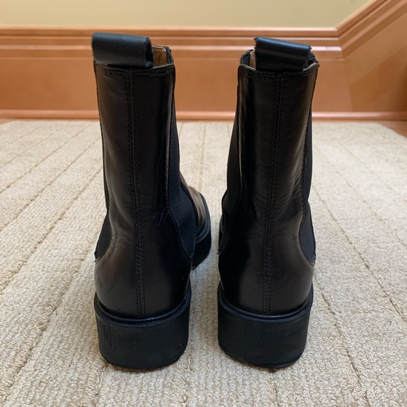 SOLD - ZARA Leather Ankle Boots Square Toe - Picture 5 of 5